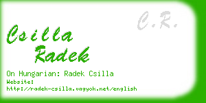 csilla radek business card